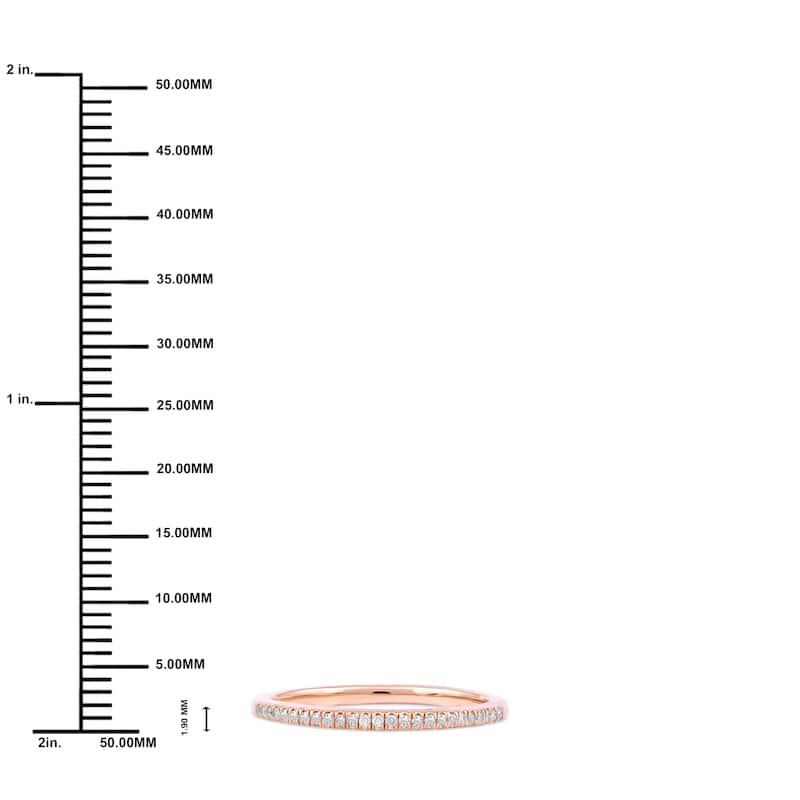 1/10ct TDW Diamond Studded Anniversary Band in 10K Rose Gold for Women