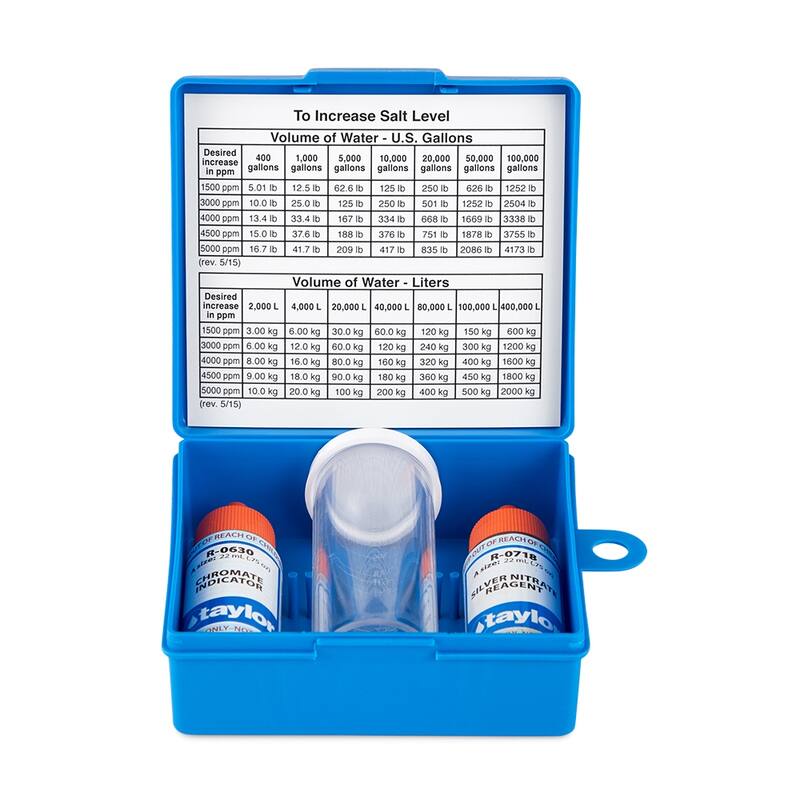 Taylor 2000 Service Complete Test & Salt Water Drop Swimming Pool Spa Test Kits - 4.05