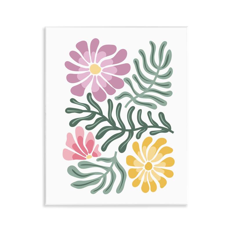 Stupell Pastel Midcentury Mod Blooms Wall Plaque Art Design By Kim Allen - 11 x 14