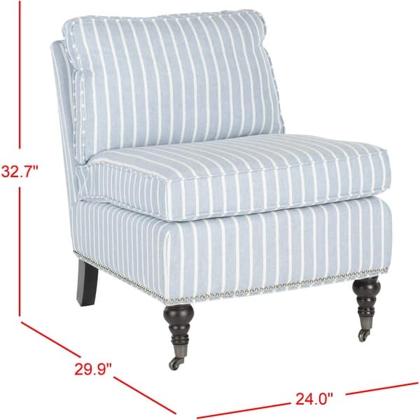 SAFAVIEH Randy Light Blue Armless Club Chair - 24" x 29.9" x 32.7"