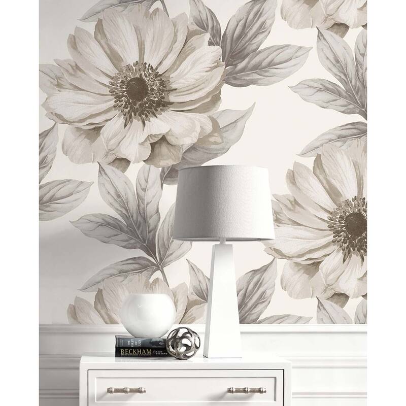 Seabrook Designs Damaris Floral Unpasted Wallpaper