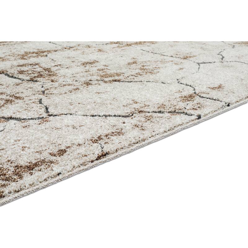 Milan Collection Abstract Stone Area Rug