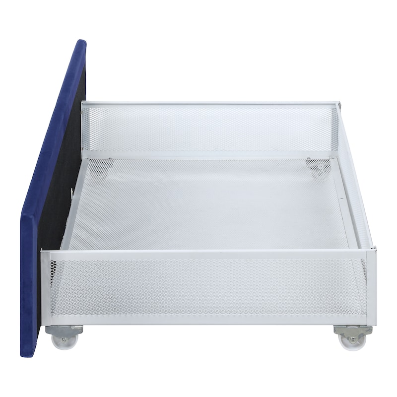 Rhiv Art Deco Upholstered 4-drawer Storage Bed by Furniture of America