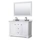 Option White / White Carrara Marble Top / Matte Black