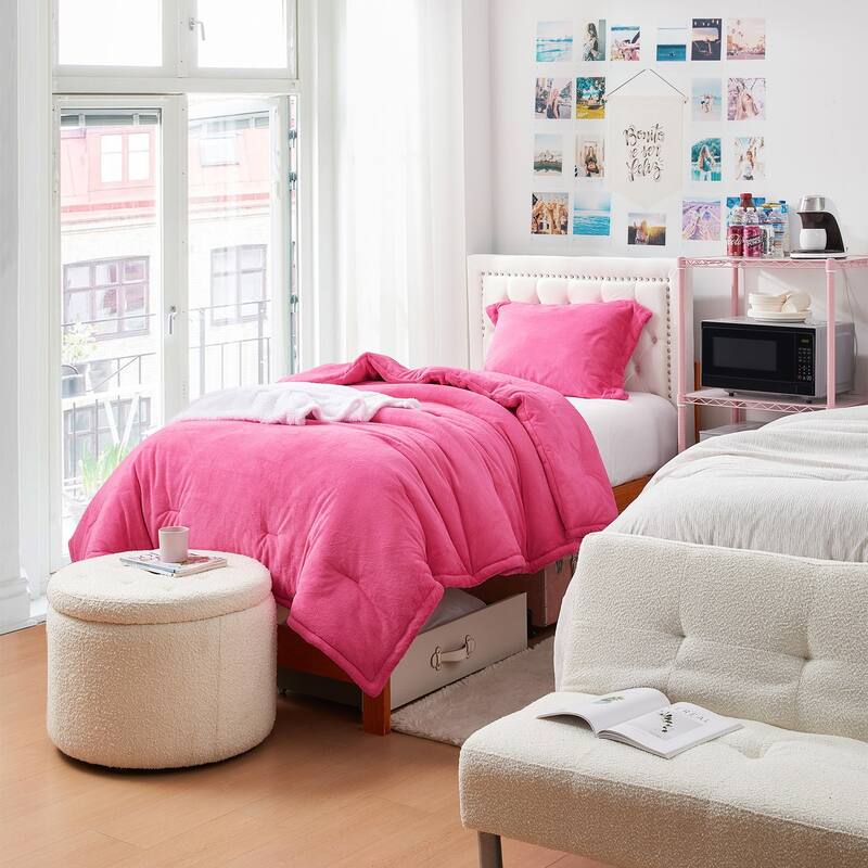 Neon Nights - Coma Inducer® Oversized Comforter Set - Neon Pink - Twin XL
