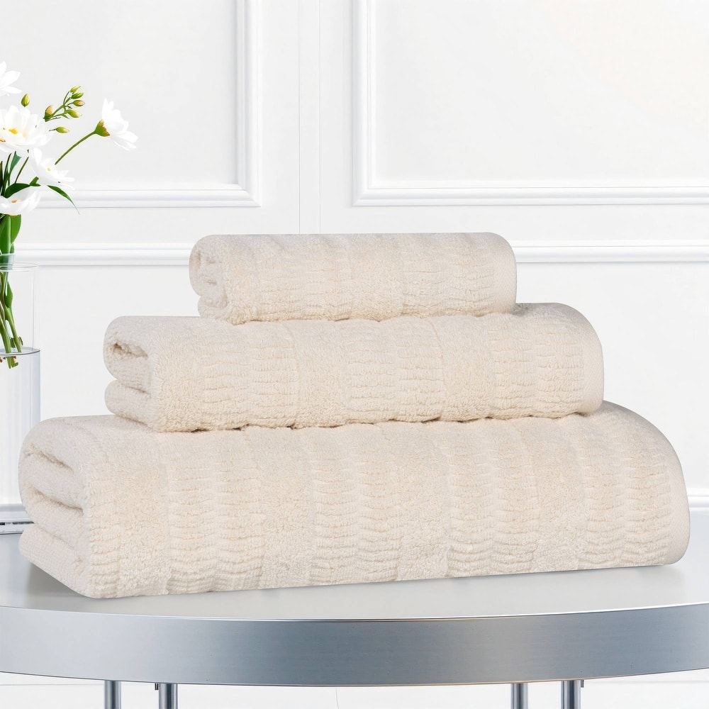 Superior Mika Smart Twist Viscose Cotton Blend 3 Piece Towel Set