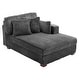preview thumbnail 67 of 150, 42" W Plush Corduroy Upholstered Chaise Lounge Sleeper for Living