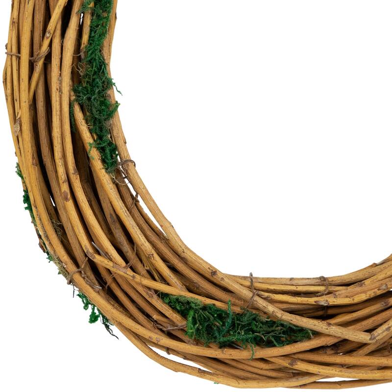 Natural Grapevine and Twig Artificial Spring Wreath with Moss -11.5"