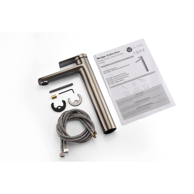 Ultra Faucets Wedge Collection Single Handle Vessel Lavatory Faucet