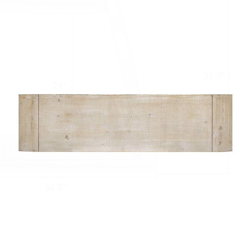 Versatile console table with Woven Wood Slats