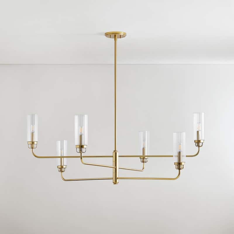 Hudson Valley Lighting 9306 Halifax 6 Light 48" Wide Chandelier