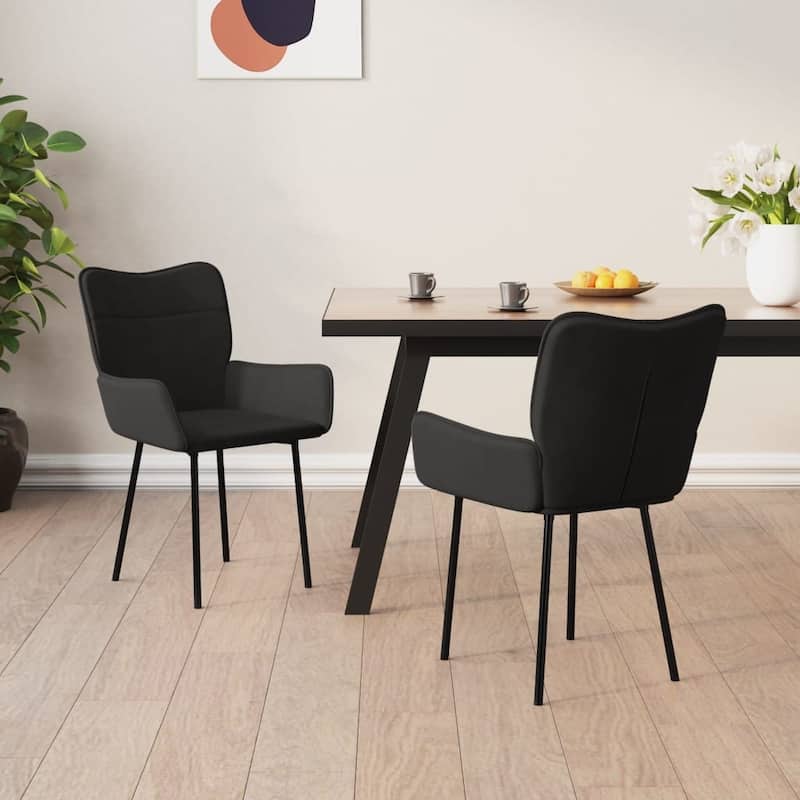 vidaXL Dining Chairs 2 Pcs Accent Upholstered Chair for Living Room Velvet - 21.7" x 23" x 32.1"