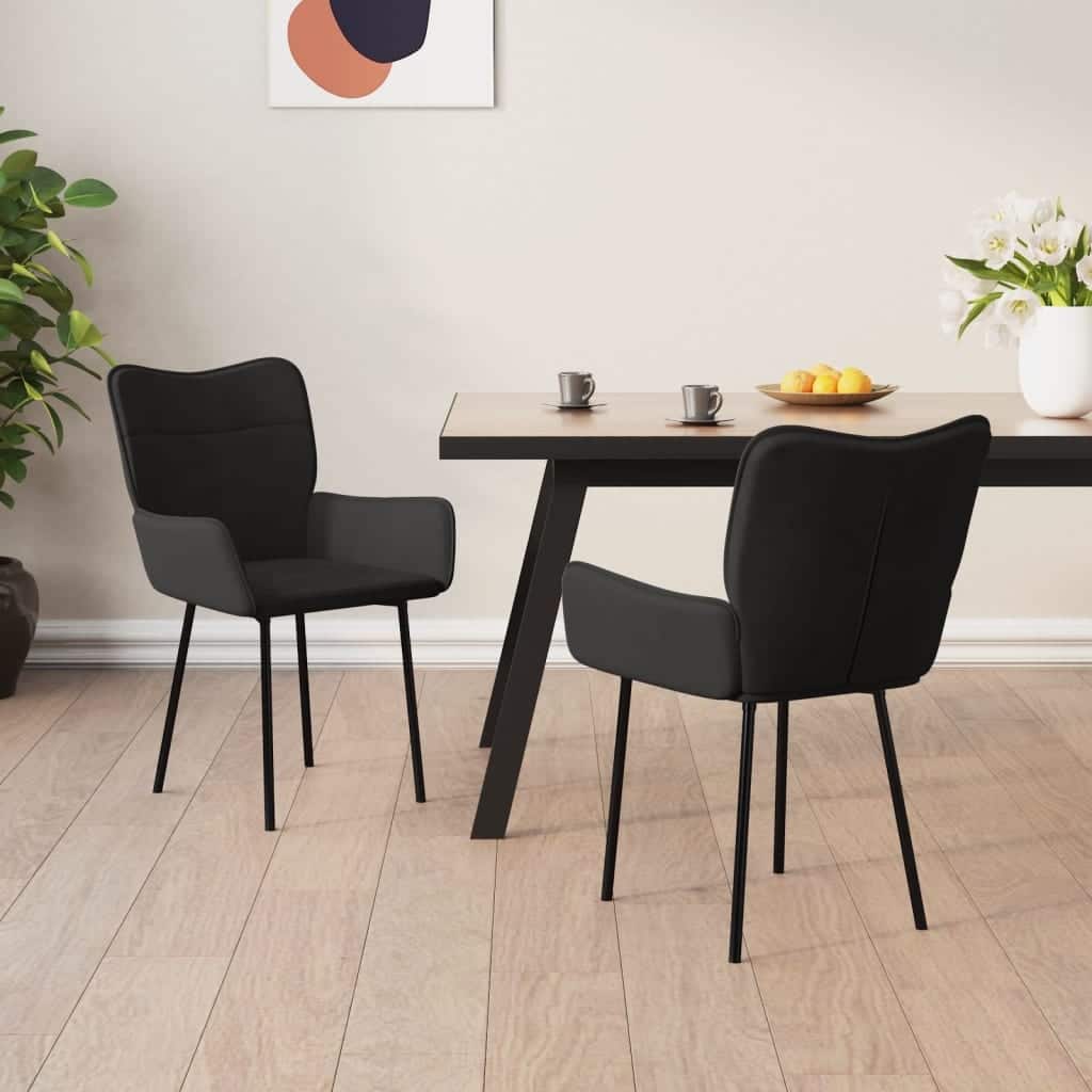 vidaXL Dining Chairs 2 Pcs Accent Upholstered Chair for Living Room Velvet - 21.7" x 23" x 32.1"