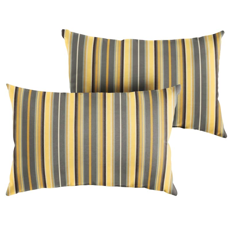 Sunbrella Foster Metallic Indoor/Outdoor Knife Edge Pillow (Set of 2)