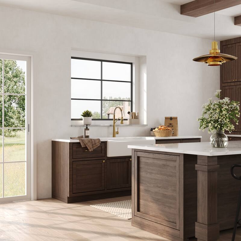 GRANDJOY Single Handle Pull Down Kitchen Faucet with Spot Resistant Finish
