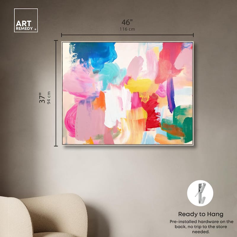 Pastel Riot II Colorful Canvas by Art Remedy