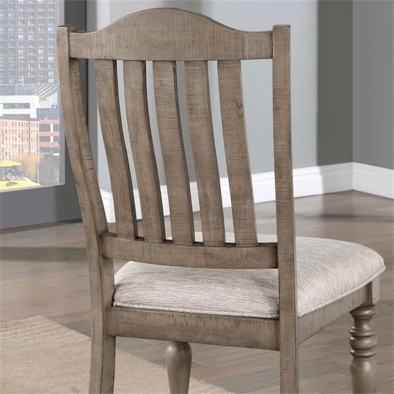 Classic Gray Finish Side Chairs Furniture Set