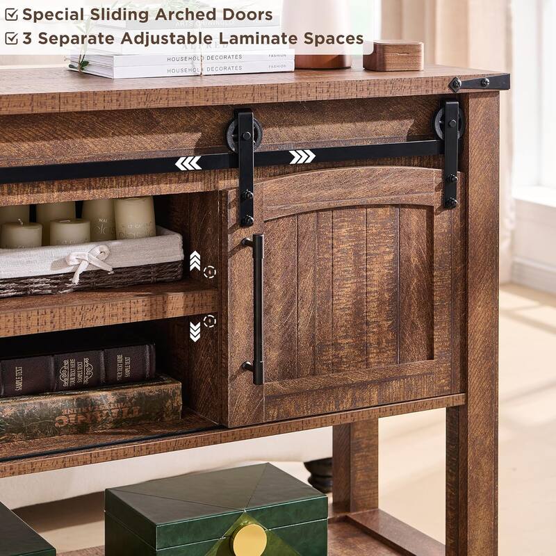 Farmhouse Entryway Table, Rustic Console Table, Wood Sofa Table