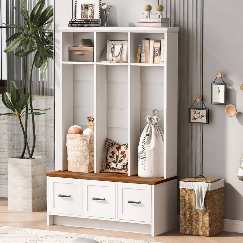 Modern Hall Tree with Entryway Bench