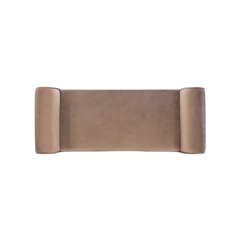 Copper Grove Rushbrook Classic Light Brown Microfiber Bench