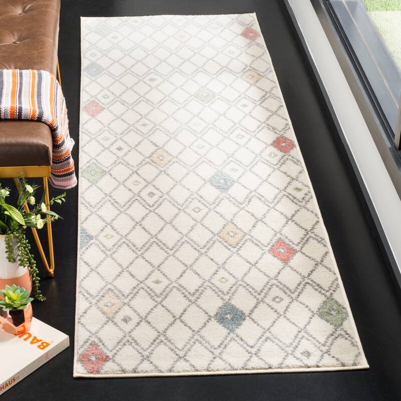 SAFAVIEH Adirondack Hallie Vintage Boho Oriental Rug - 2'6" x 8' Runner - Ivory/Multi