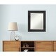 preview thumbnail 25 of 27, Beveled Wood Wall Mirror - Rustic Pine Black Frame