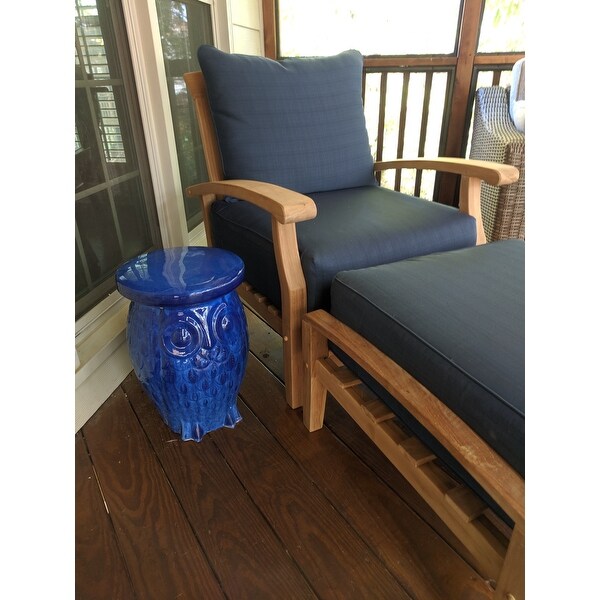 International Caravan Wise Old Owl Ceramic Garden Stool Investpress Bg