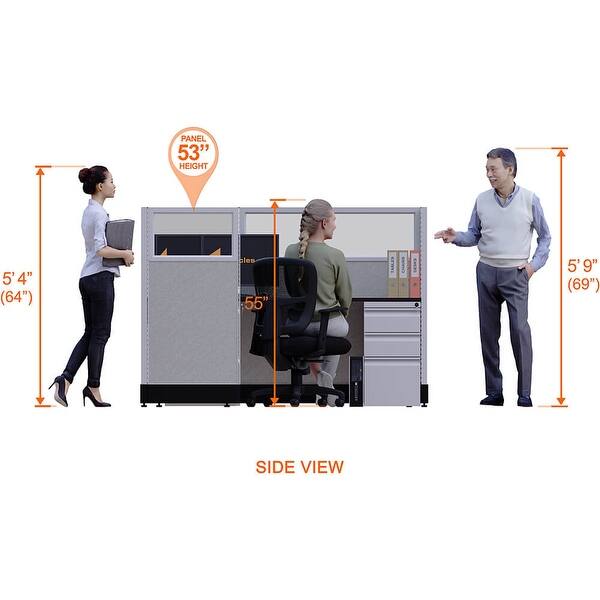 Small Single Cubicles Glass Office Cubicles 53H Single Powered - Bed Bath & Beyond - 33614870