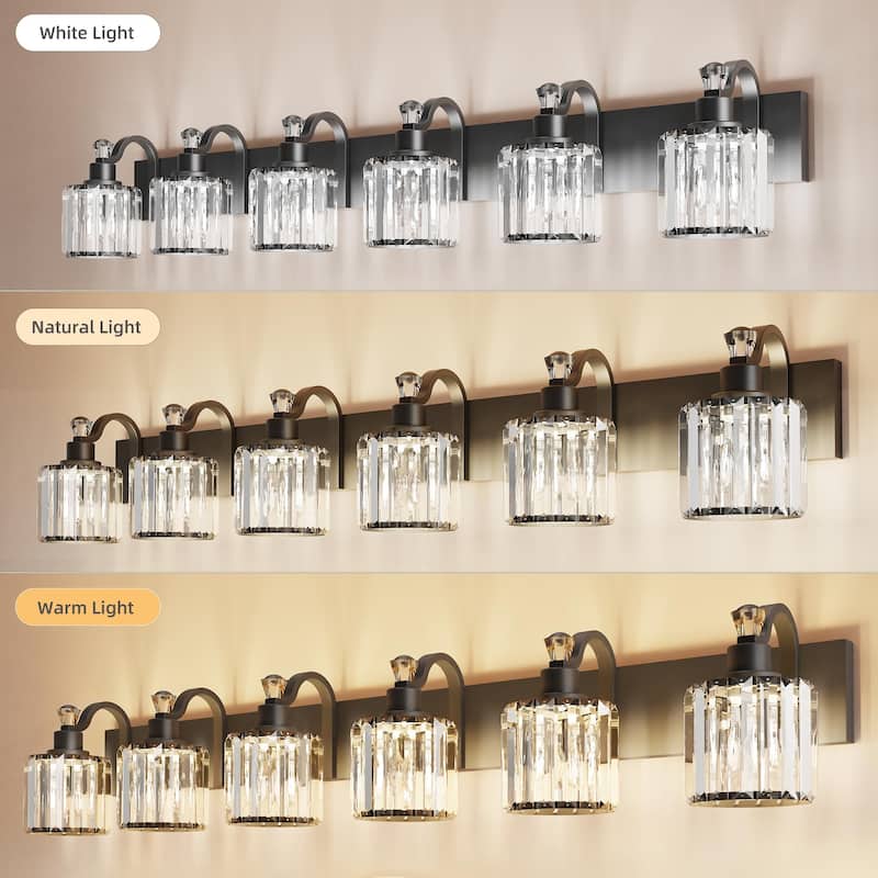Modern Crystal Bathroom Vanity Lights Black Bathroom Light Fixtures Crystal Vanity Shower Lights Over Mirror