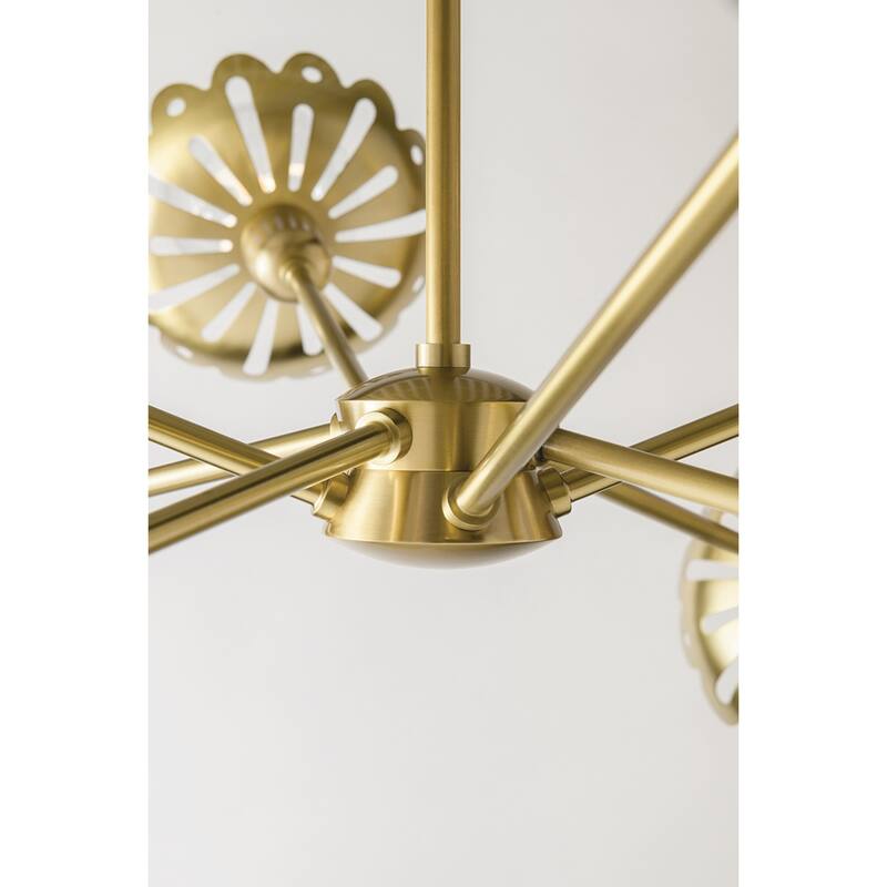 Mitzi by Hudson Valley Lighting Alyssa 8-light Aged Brass Chandelier