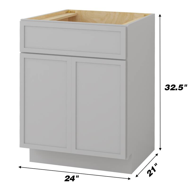 Vanity Art 24" Freestanding Single Base Storage Cabinet with Soft Close Doors