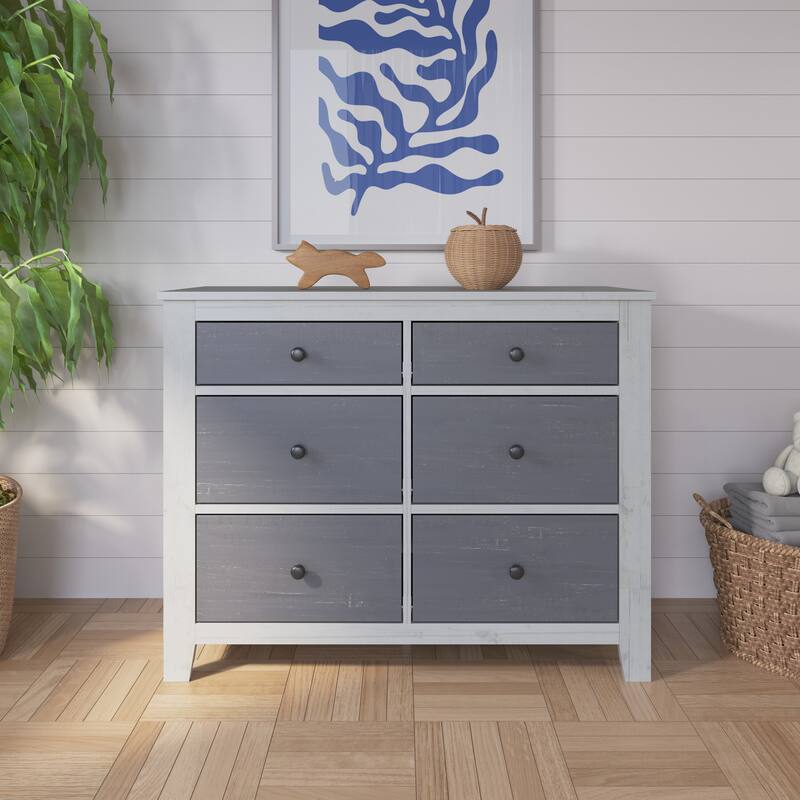 Ocean Grove Double Dresser - White / Gray