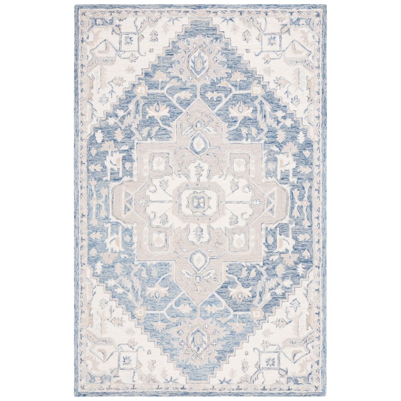 Lauren Ralph Lauren, Handmade Gunnhild Wool Rug - 6' x 9' - Blue/Ivory