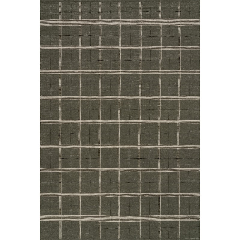 Nate Berkus Downing Plaid Wool Cozy Area Rug