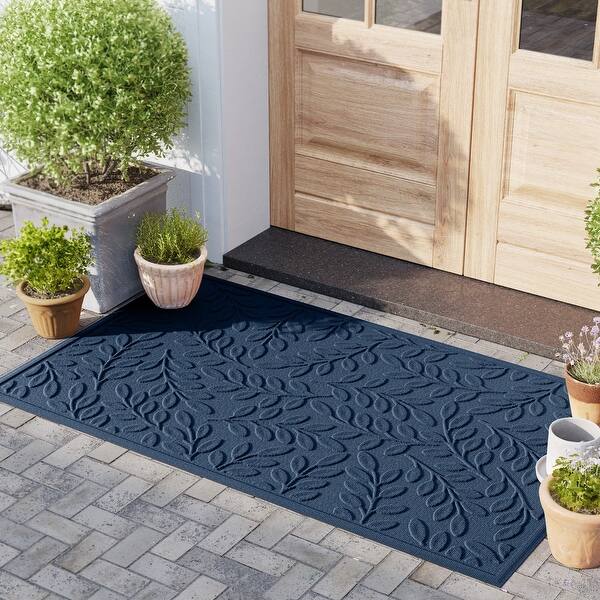 WaterHog Brittney Leaf 3'x5' Indoor/Outdoor Door Mat Bed Bath
