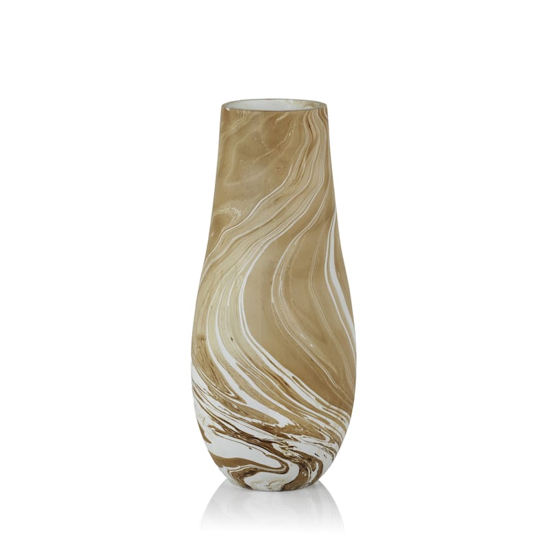 Bellshill Mango Wood Marbleized Vase - 6" x 14"