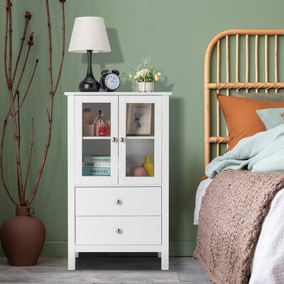 Double Doors And Two Drawers TV Side Cabinet, Bathroom Cabinet