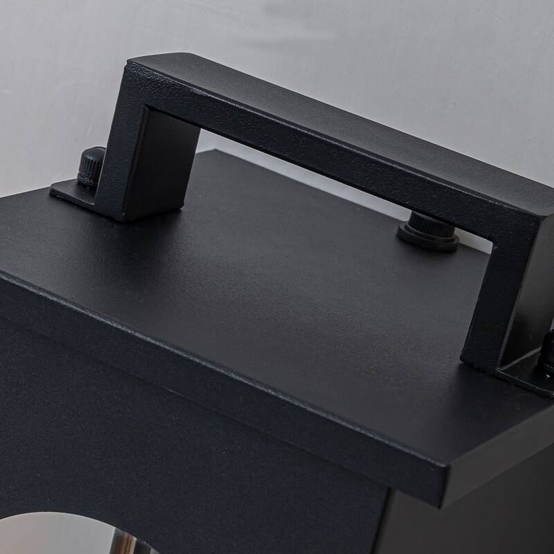 1-Light Modern 13 Inch Outdoor Wall Lantern Black Exterior Sconce with Clear Tempered Glass for Front Door Porch Light - W6‘’