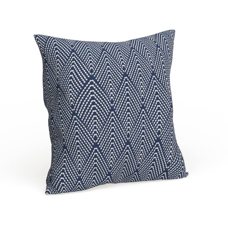 Carson Carrington Verdalsora Geometric Print Pillow - 18" x 18" - Blue