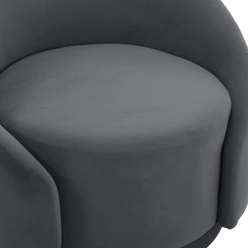 35" Wide Upholstered Swivel Accent Barrel Chairs (Set of 2)