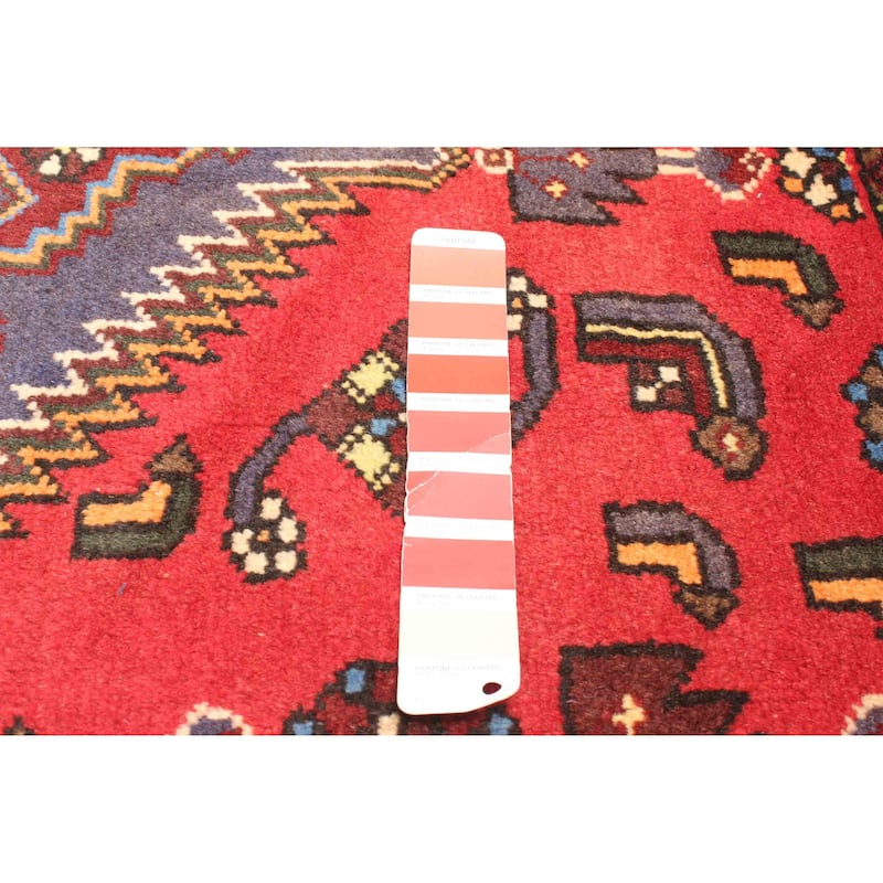 ECARPETGALLERY Hand-knotted Andelz Red Wool Rug - 4'1 x 6'3