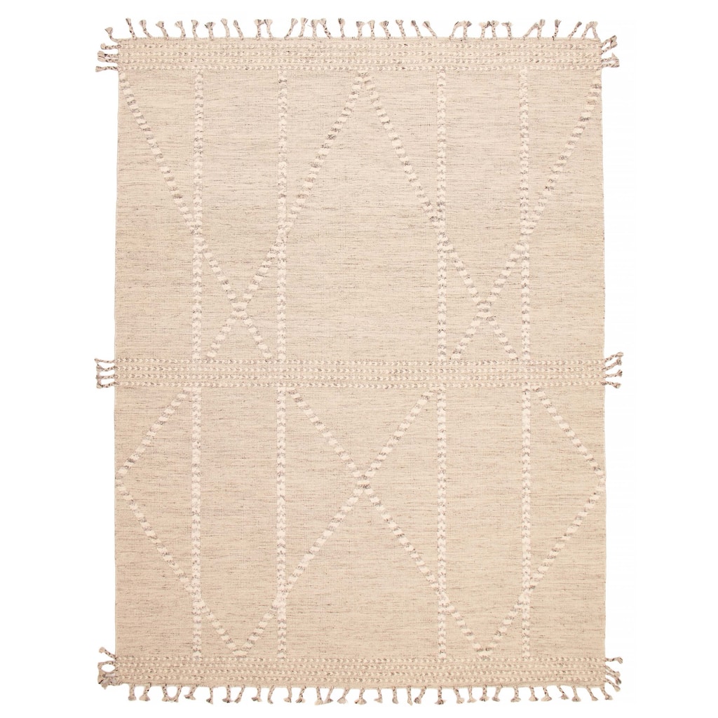 ECARPETGALLERY Hand-knotted Tangier Beige Wool Rug - 9'0 x 11'11