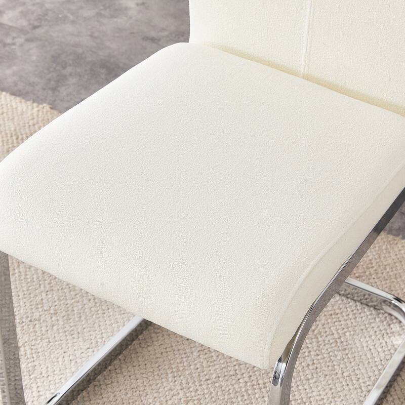 Set of 2 Dining Chairs, Sturdy Metal Legs for Intimate Dining Spaces