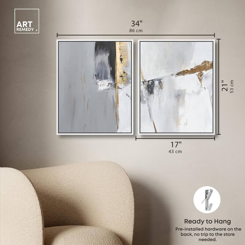 Cracks of Creation I Canvas Set of 2 by Art Remedy