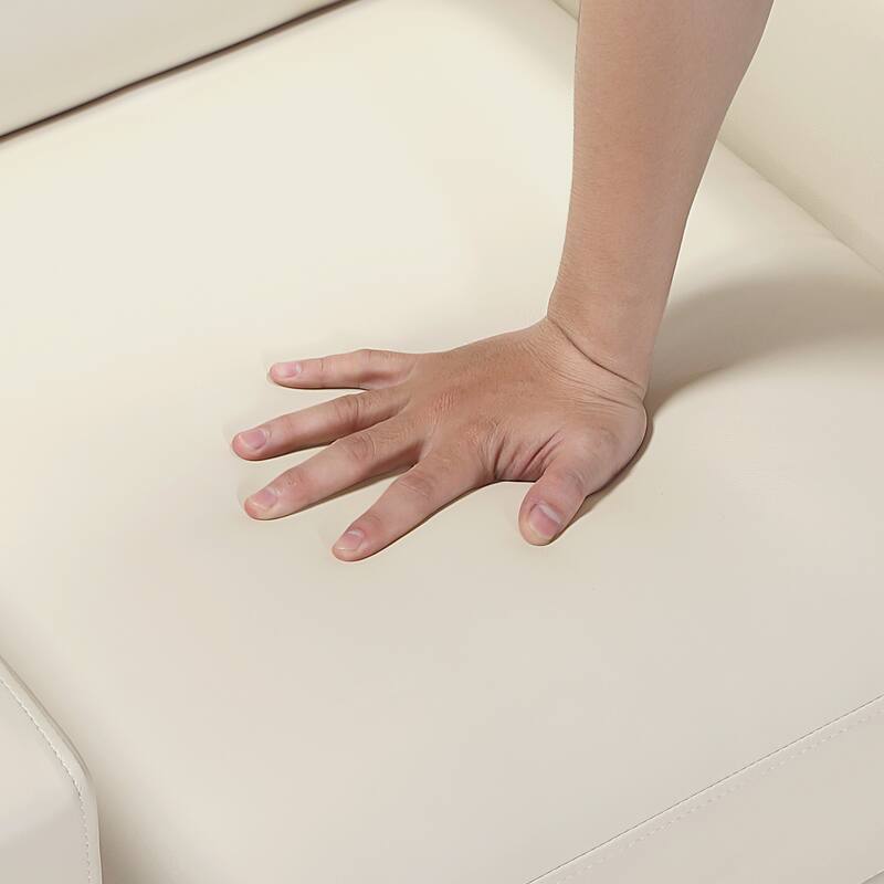 Enzo 29" Faux Leather Push Back Recliner with Exposed Wood Frame