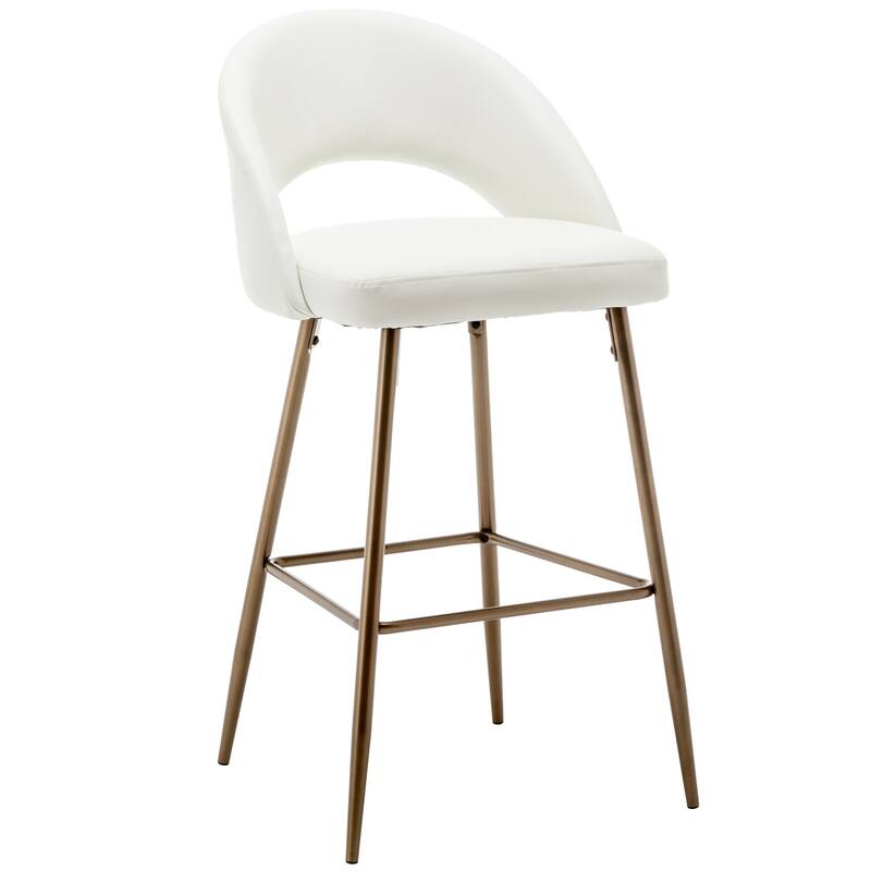 Black Padded Modern Bar Stool (Set of 2 Stools)