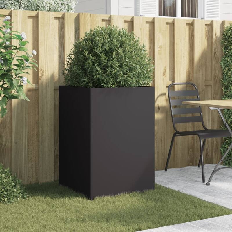 vidaXL Planter Stand Outdoor Raised Garden Bed for Vegetables Corten Steel - 18.9 x 20.5 x 29.5 in