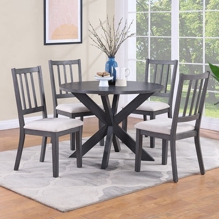 Farmhouse X-Base 42" Diameter Round Dining Table