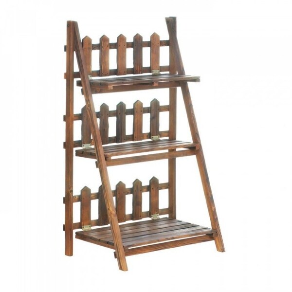 Picket Fence Plant Shelf Stand