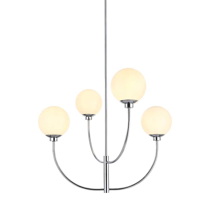 Elegant Lighting LD814D30 Nyomi 4 Light 30" Wide Chandelier - Chrome